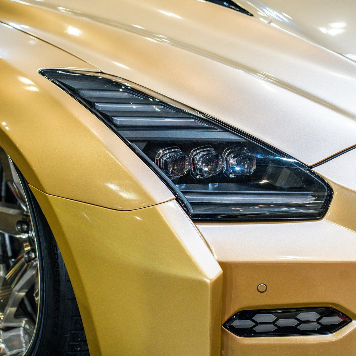 AlphaRex GT-R NOVA headlights - installed view