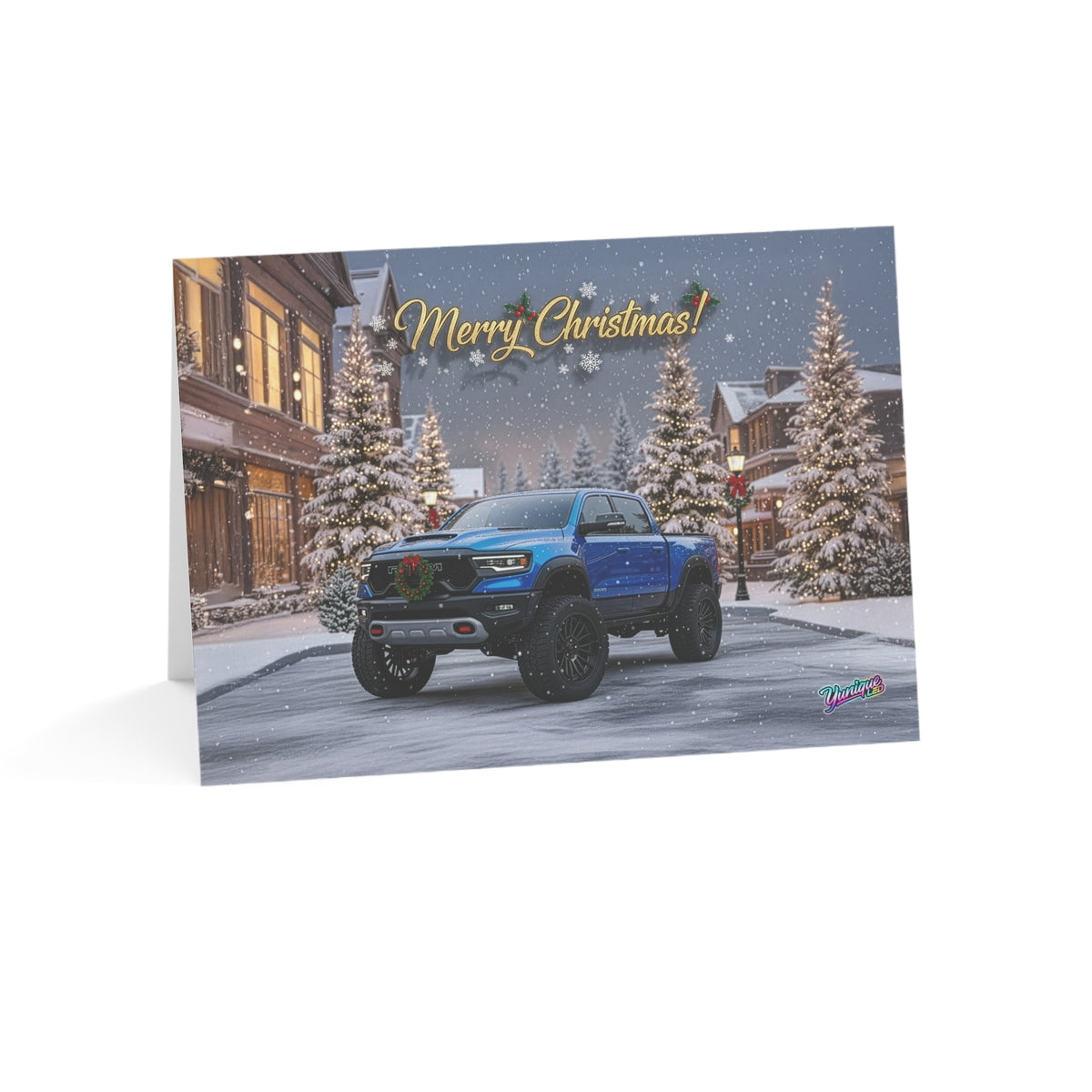 Christmas Dodge Ram TRX greeting card