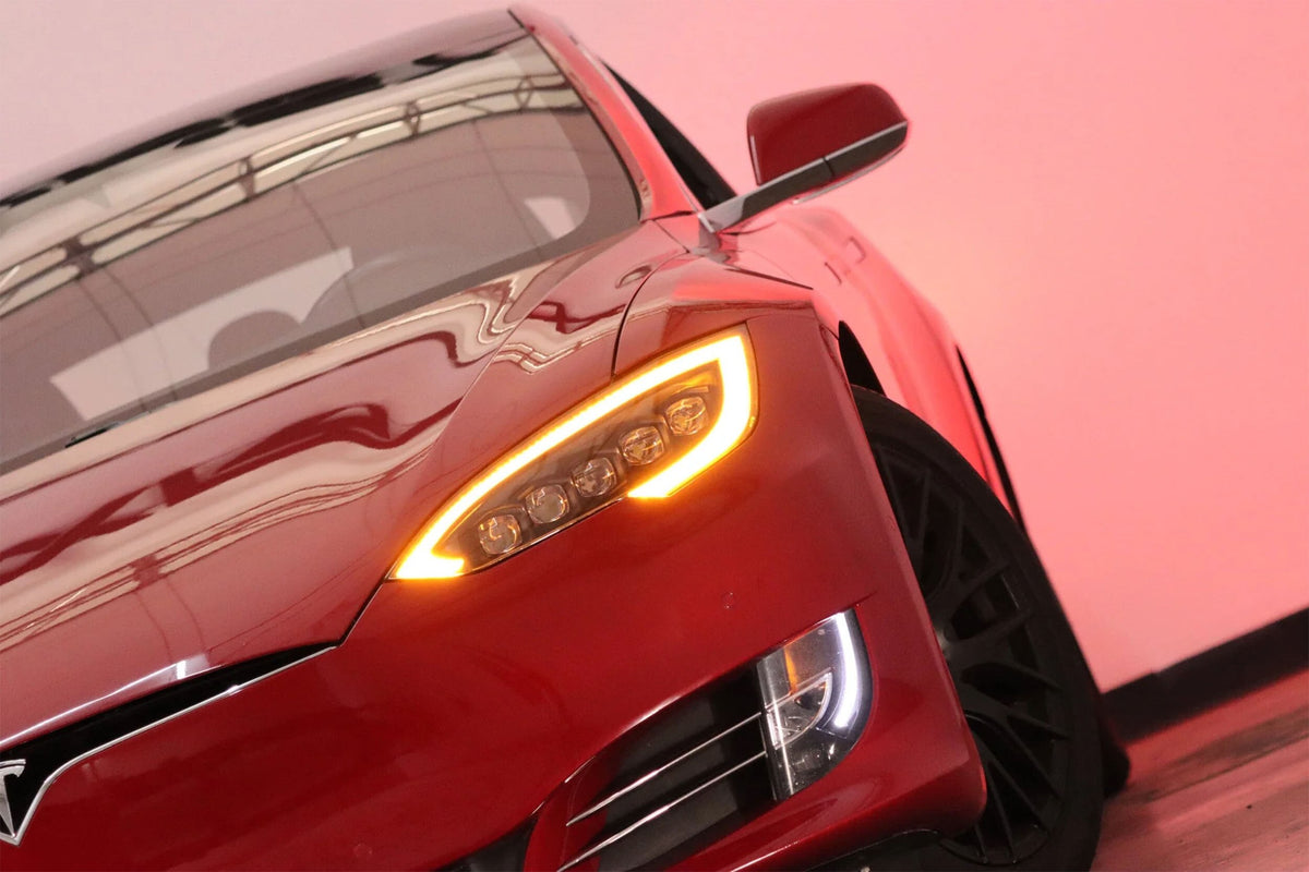 Tesla Model S NOVA Headlights - amber DRL mode