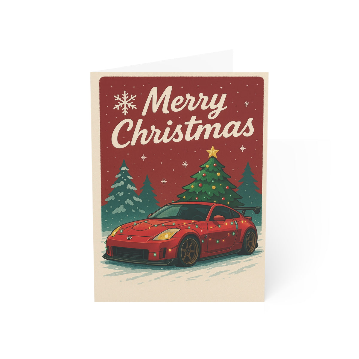 Christmas Nissan 350Z greeting card