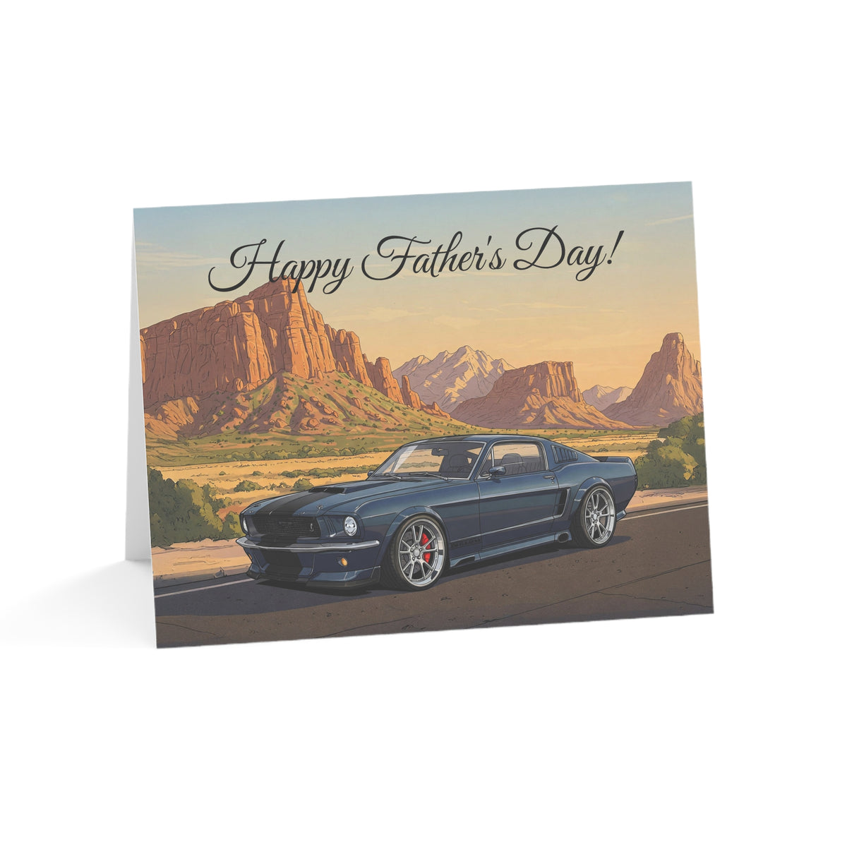 Father's Day Ford Mustang greeting card