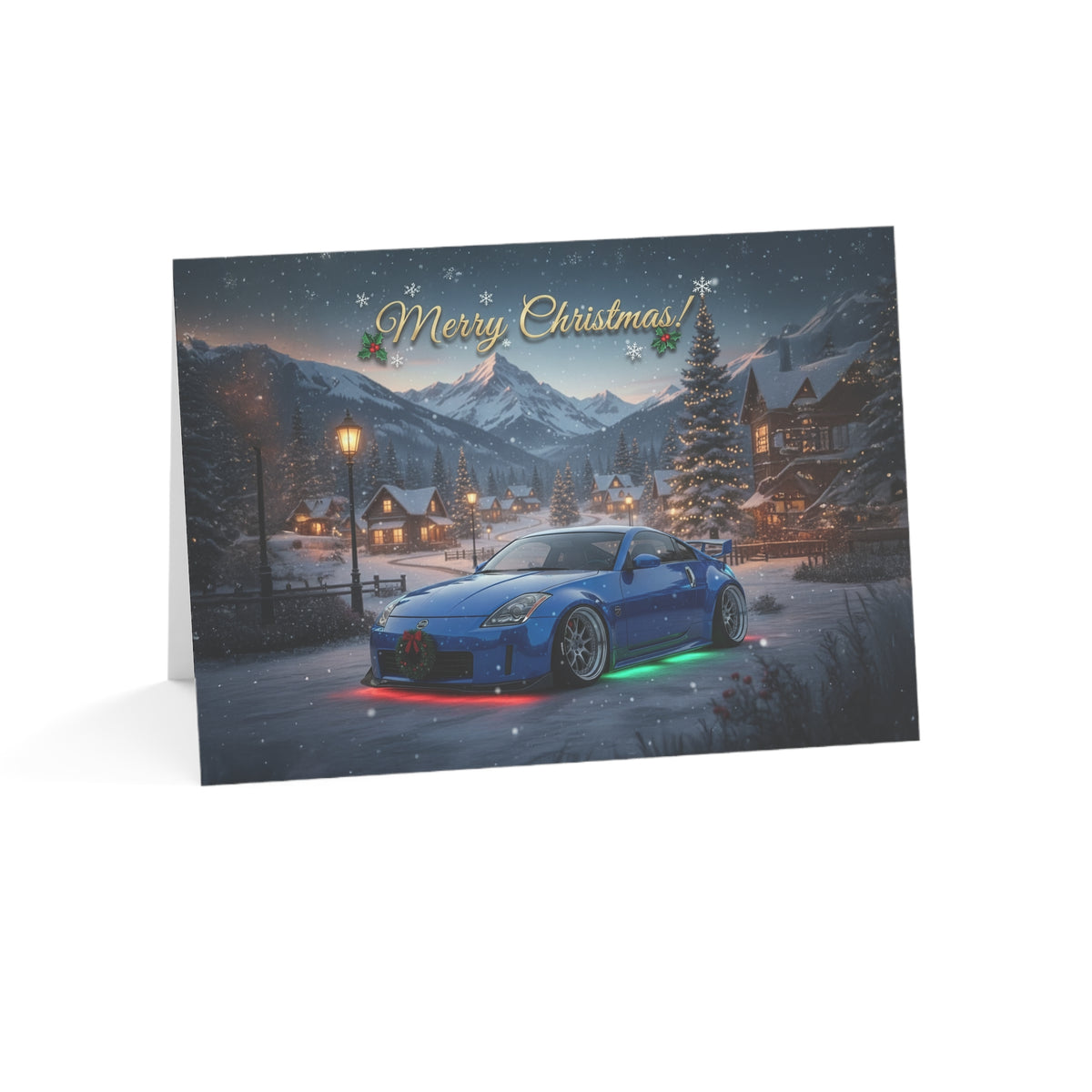 Christmas Nissan 350Z greeting card
