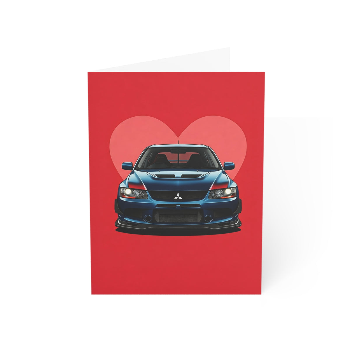Valentine's Day Mitsubishi Lancer Evo VIII greeting card