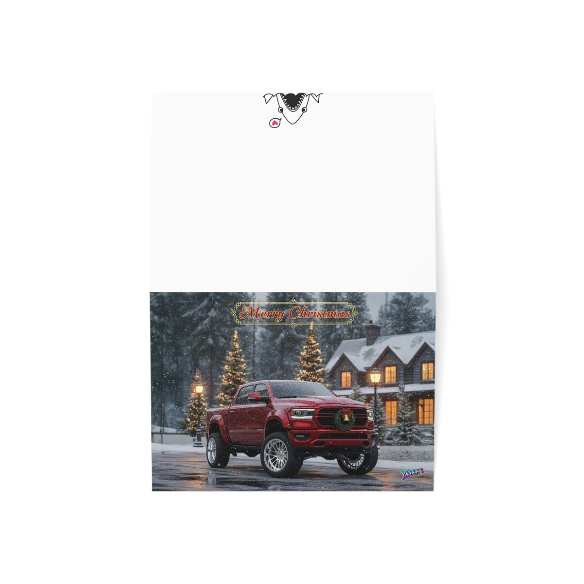 Christmas Dodge Ram 1500 greeting card — view 3