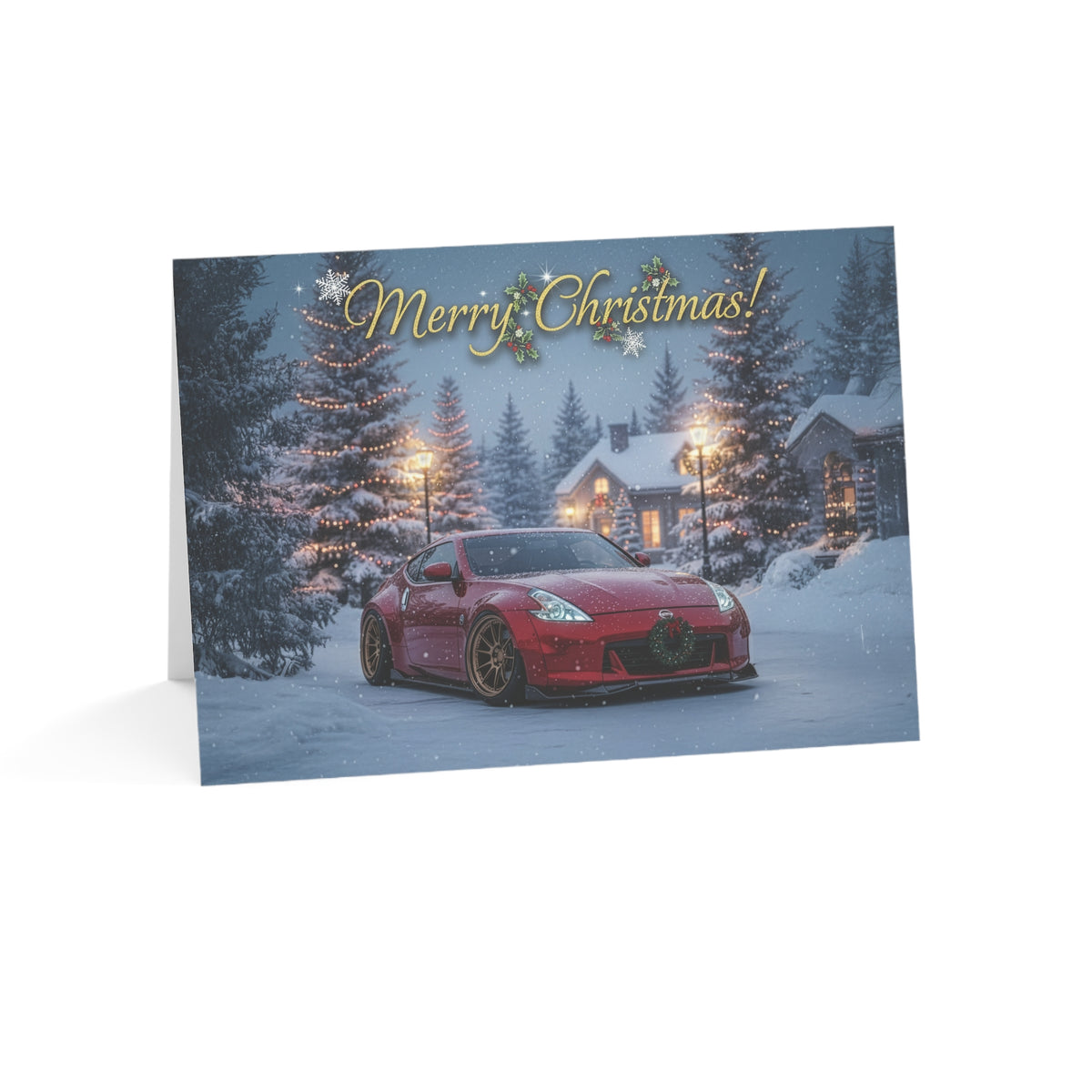 Christmas Nissan 370Z greeting card