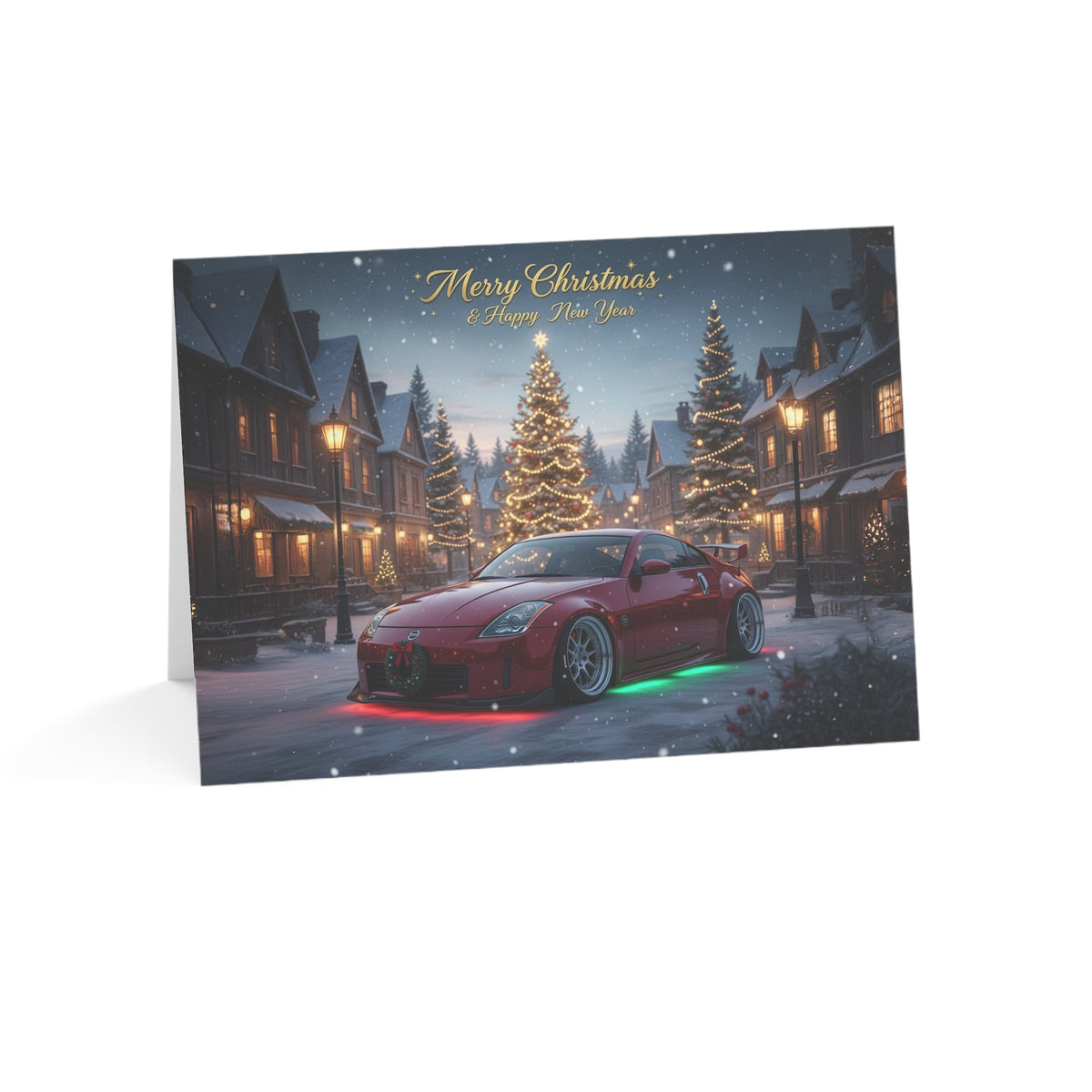 Christmas Nissan 350Z greeting card