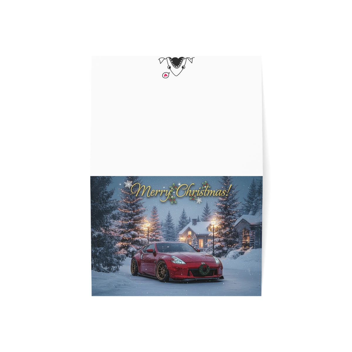 Christmas Nissan 370Z greeting card — view 3