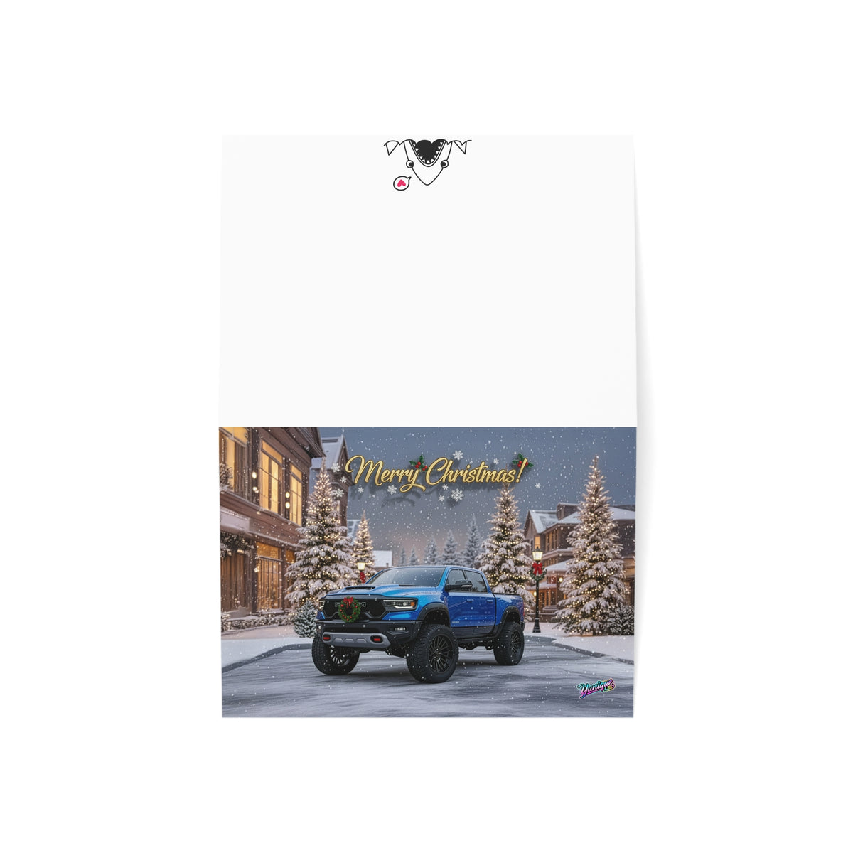 Christmas Dodge Ram TRX greeting card — view 3