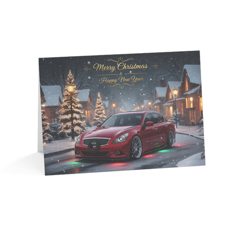 Christmas Infiniti G37 Sedan Greeting Card