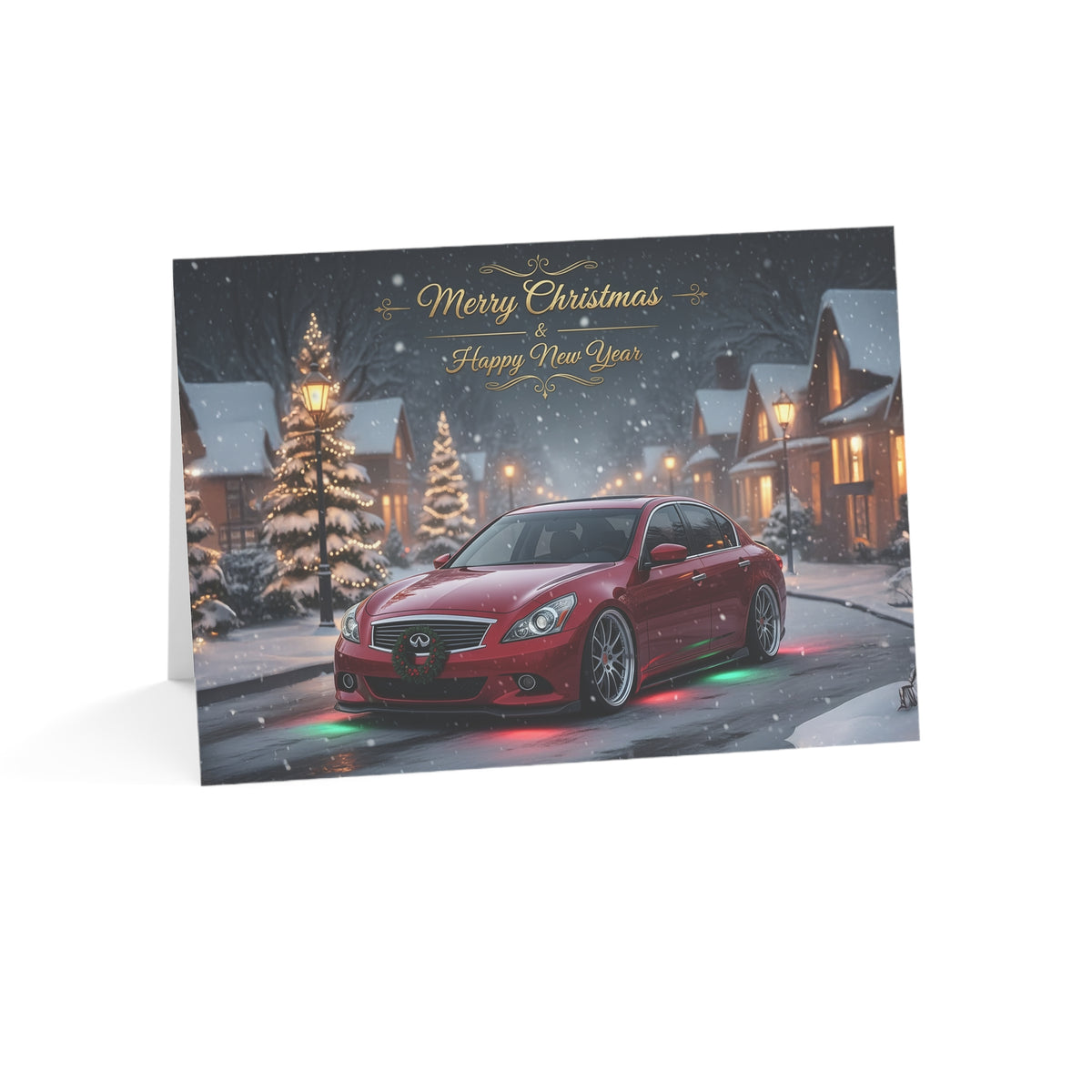 Christmas Infiniti G37 Sedan greeting card