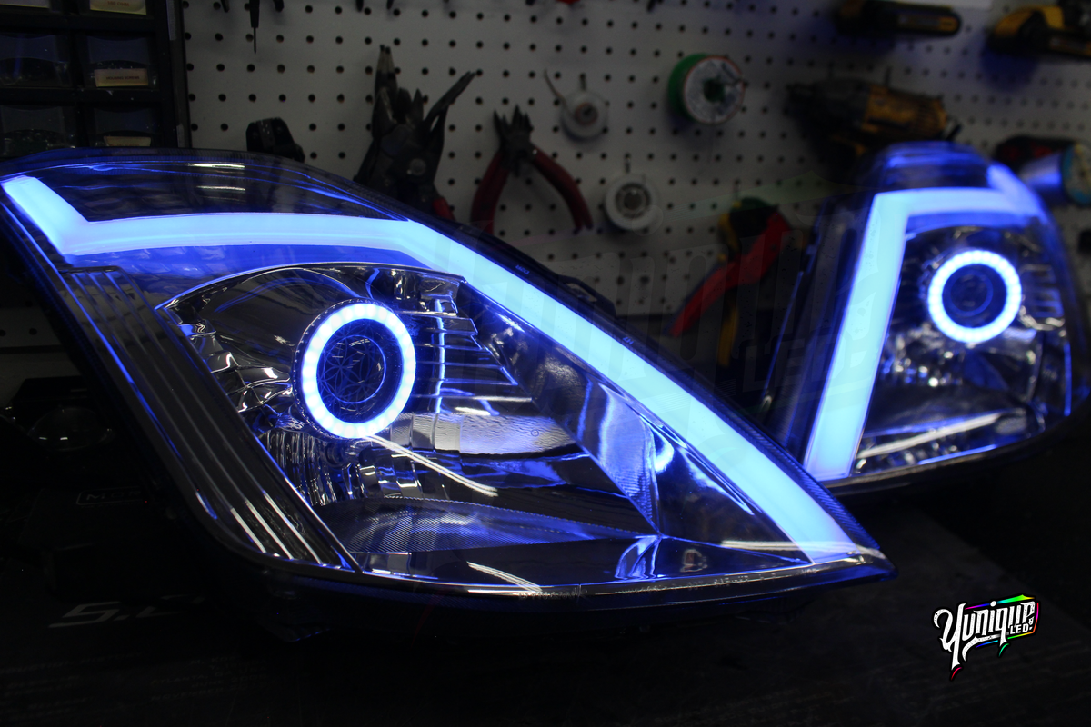 Nissan 350Z Dynamik GT-R style Stage 3 LED headlights — view 2