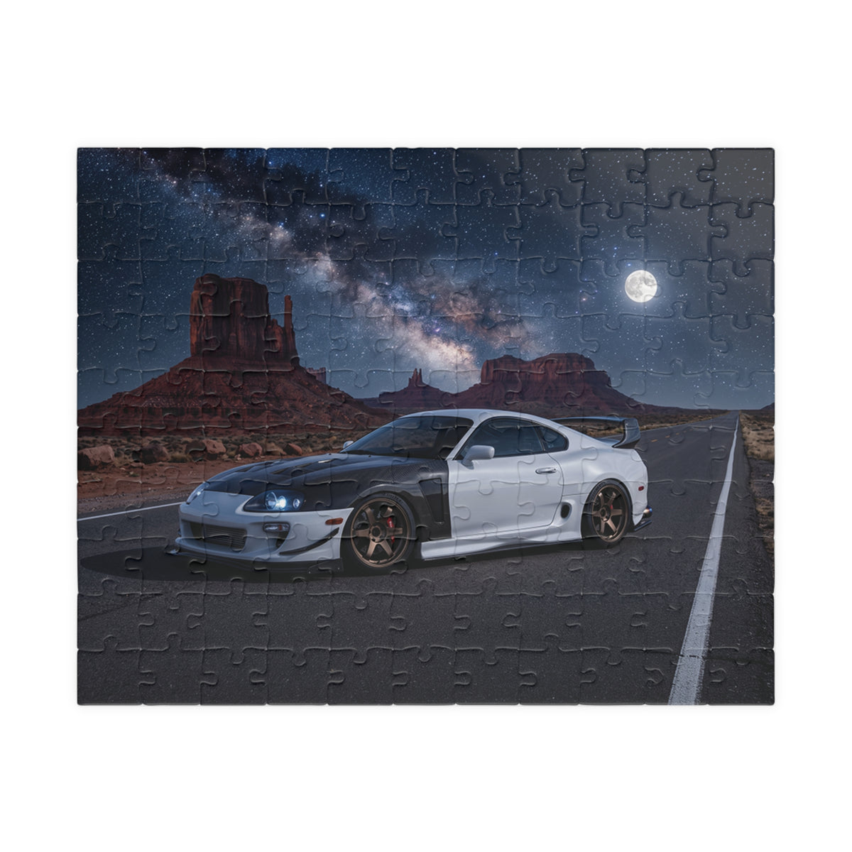 Toyota Supra MK4 nightscape jigsaw puzzle — view 2