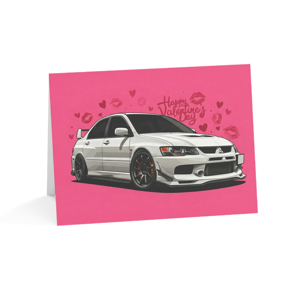 Valentine's Day Mitsubishi Lancer Evo X greeting card