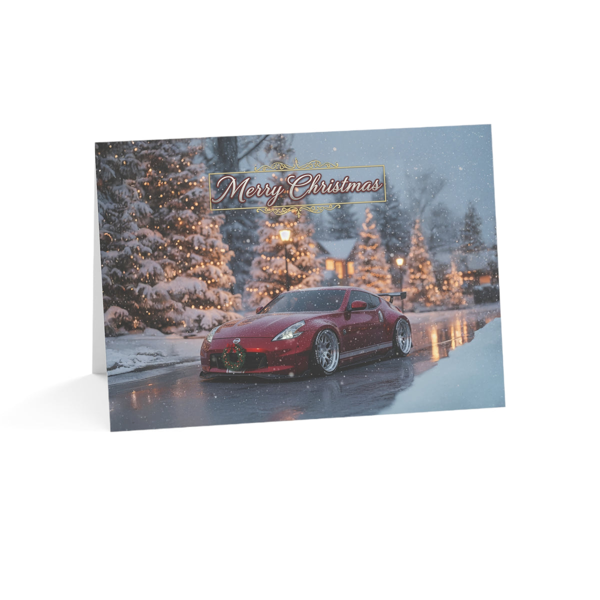 Christmas Nissan 370Z greeting card