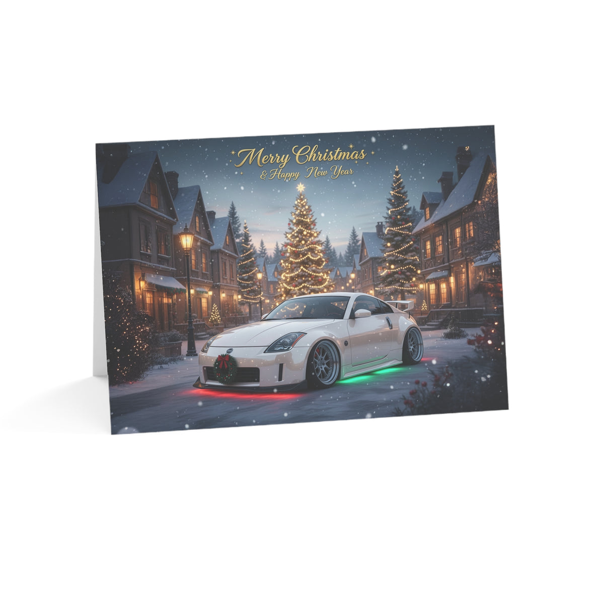 Christmas Nissan 350Z greeting card