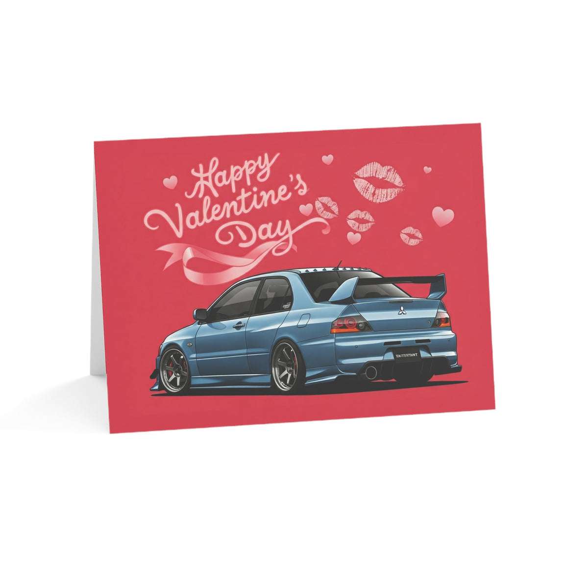 Valentine's Day Mitsubishi Lancer Evo VIII greeting card