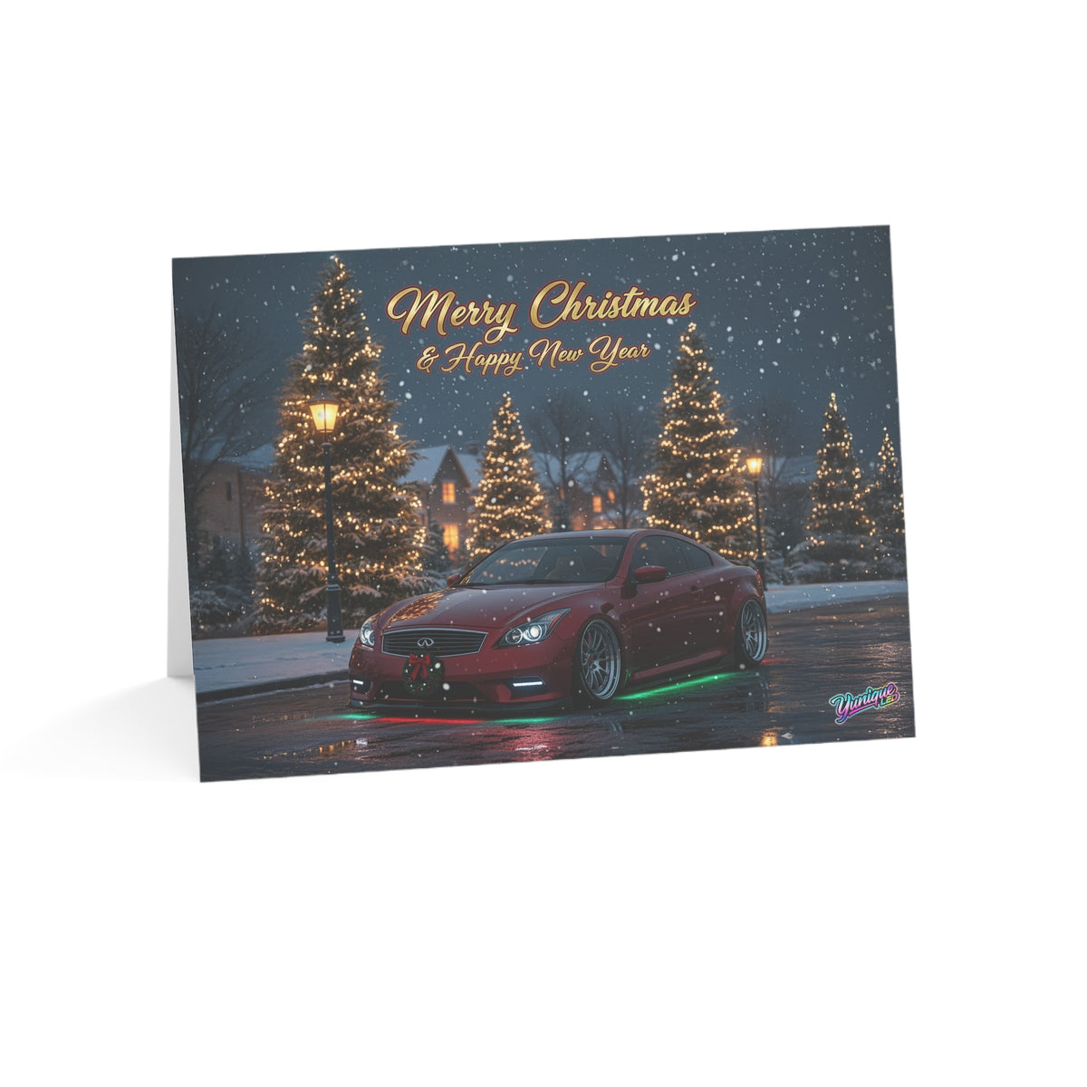 Christmas Infiniti G37 Coupe greeting card