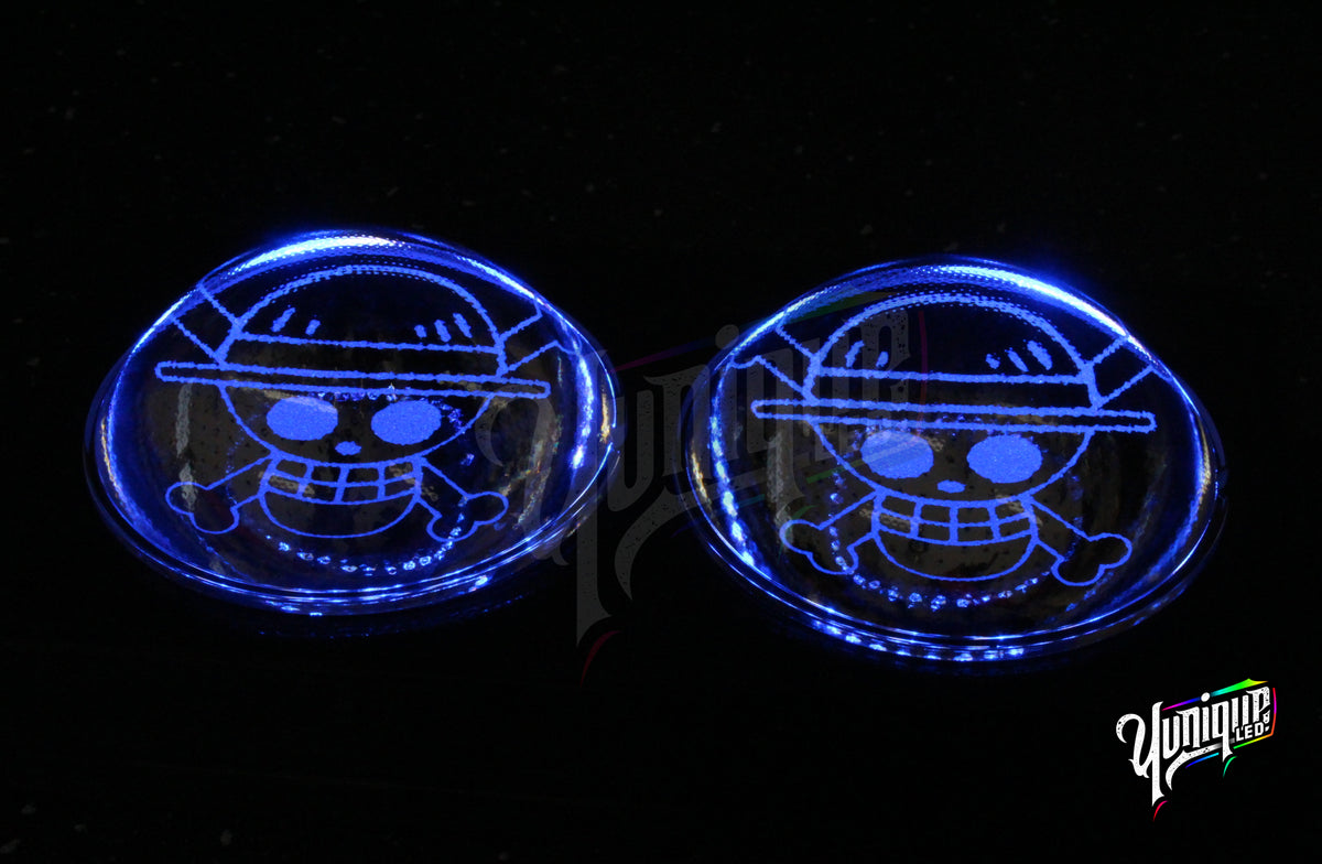 Custom projector lens etching service — example 5