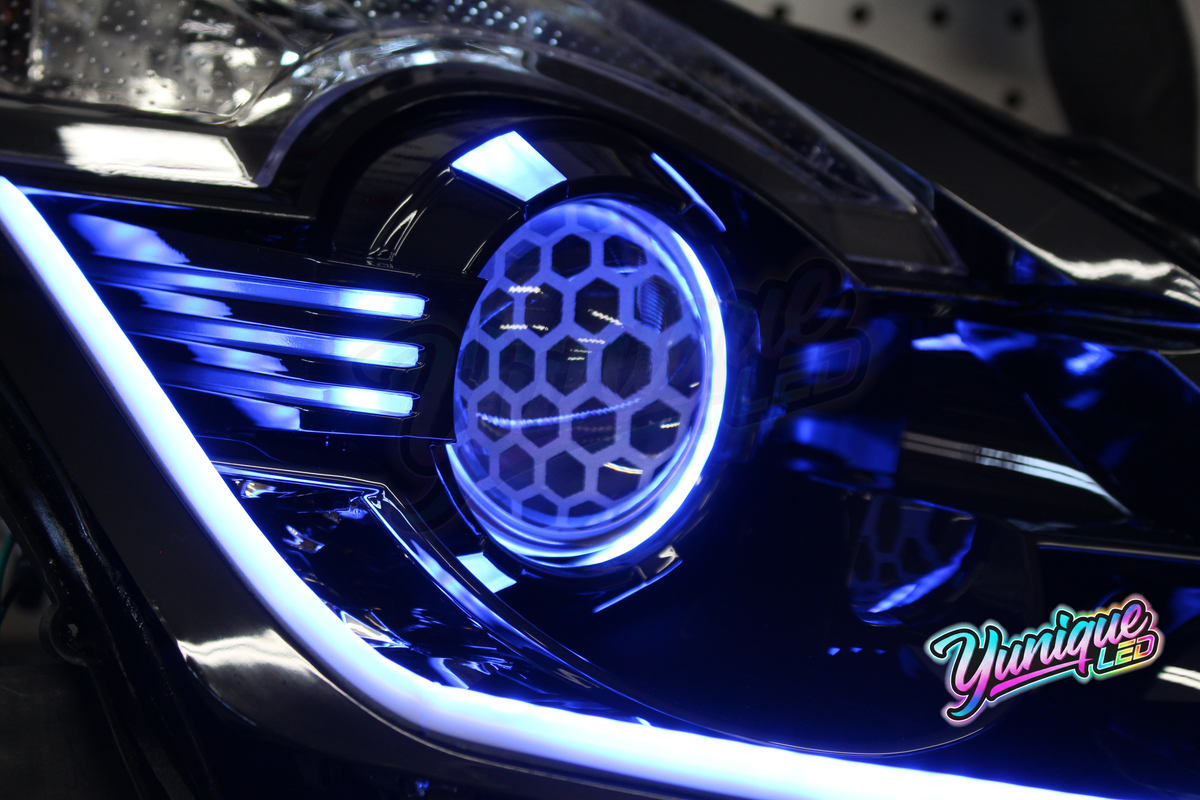 Nissan 350Z BlueGhozt Iron Man custom LED headlights — view 9