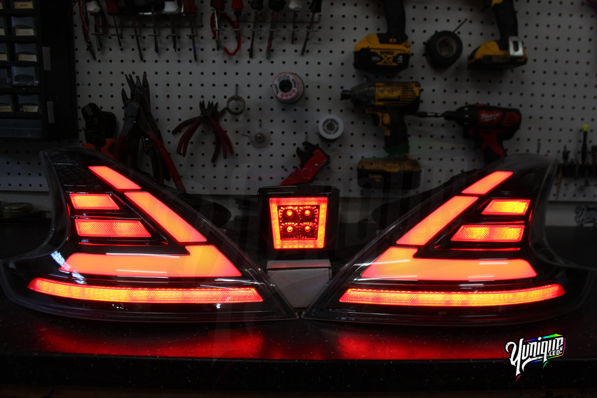 Nissan 370Z RGBW Ghozt custom LED taillights — view 4