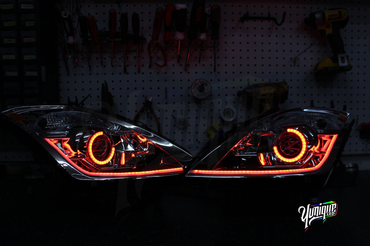 Nissan 350Z new-style BlueGhozt Stage 3 LED headlights — view 4