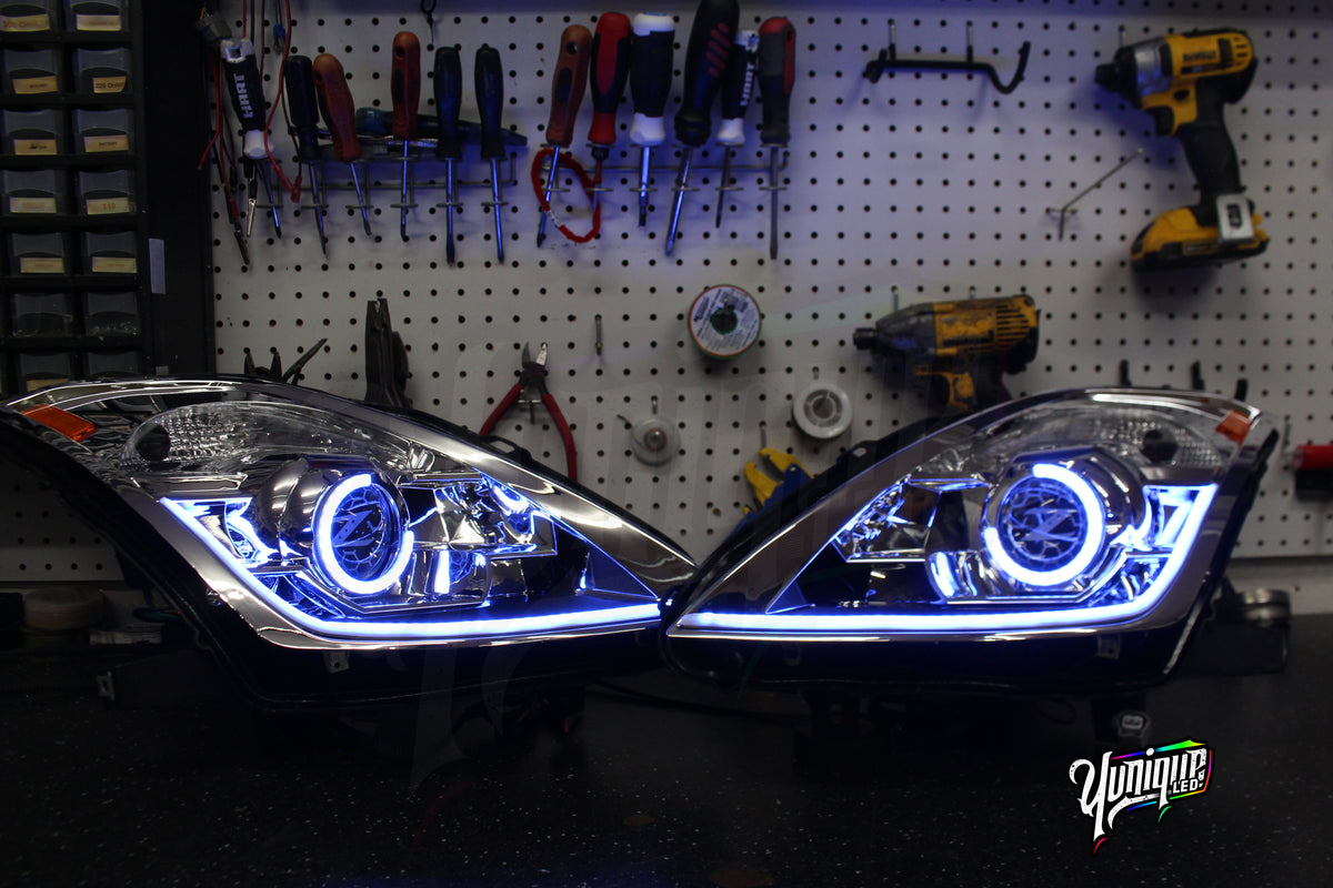 Nissan 350Z new-style BlueGhozt Stage 3 LED headlights — view 7