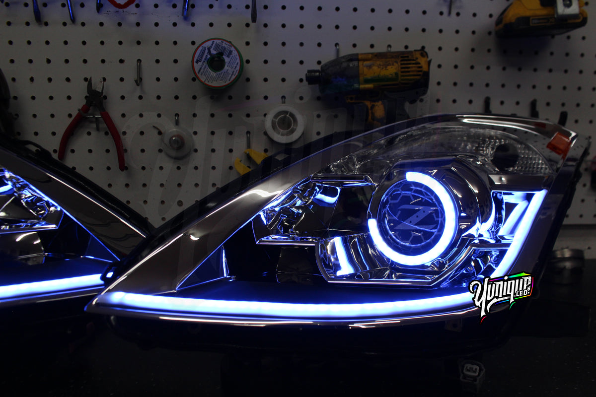 Nissan 350Z new-style BlueGhozt Stage 3 LED headlights — view 11