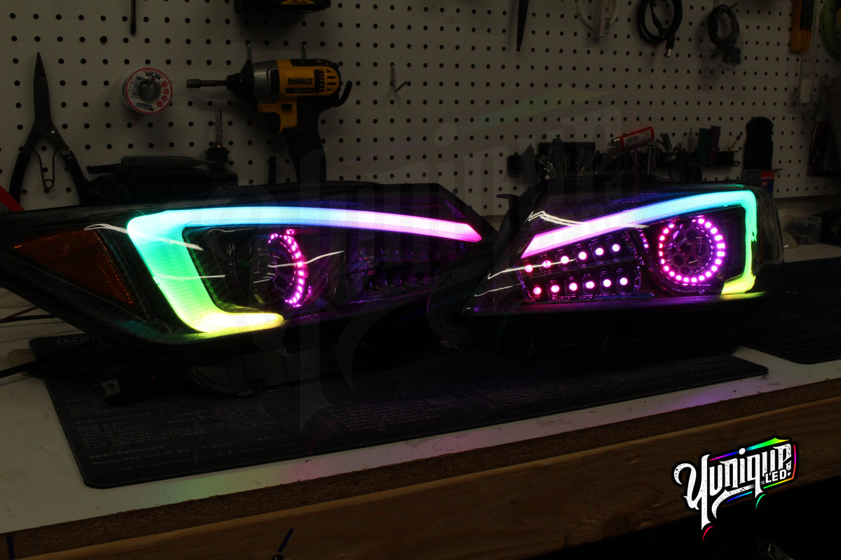 2011-2013 Scion tC BlueGhozt Stage 3 custom LED headlights — view 2