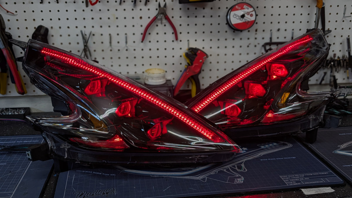 Nissan 370Z Stage 3 BlueGhozt XB LED Headlights — In Stock, Ready to Ship (Pair)