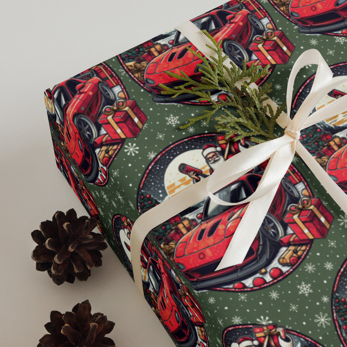 Mazda RX-7 Christmas wrapping paper sheets — view 6