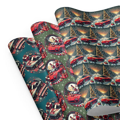 Christmas Mazda RX-7 Wrapping Paper Sheets