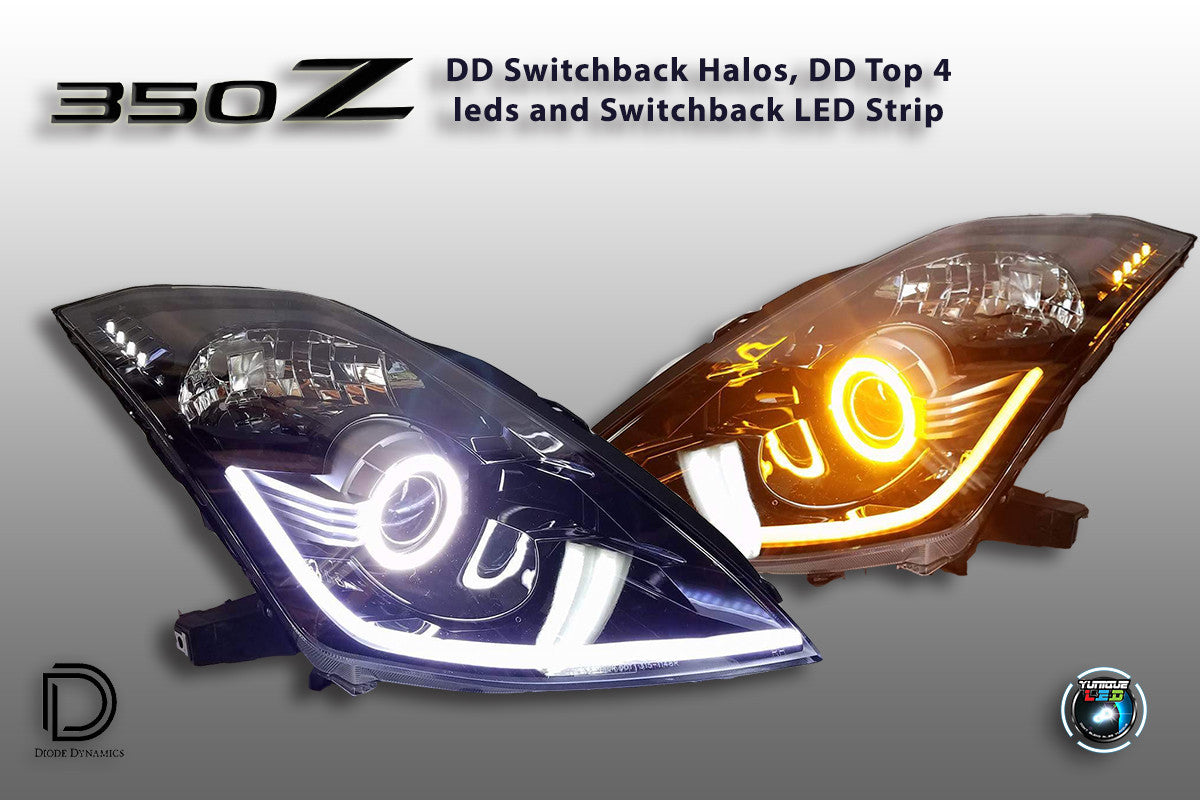 Nissan 350Z custom LED headlights — view 10