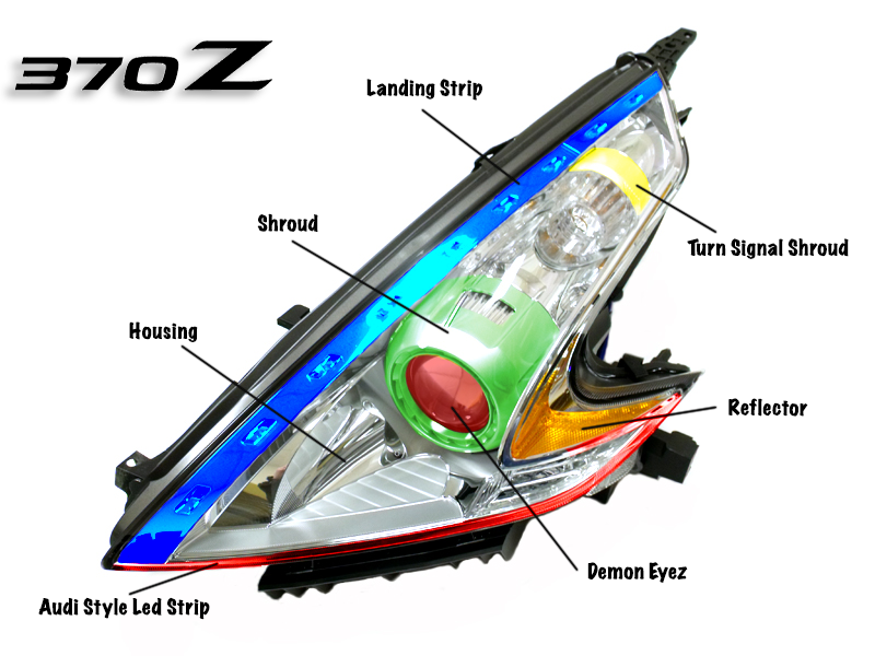Nissan 370Z custom LED headlights set