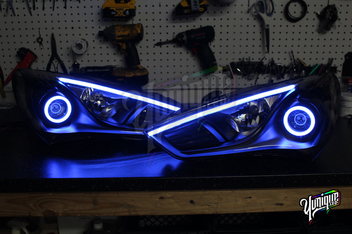 2013-2015 Hyundai Genesis Coupe BlueGhozt Stage 3 LED headlights — view 2