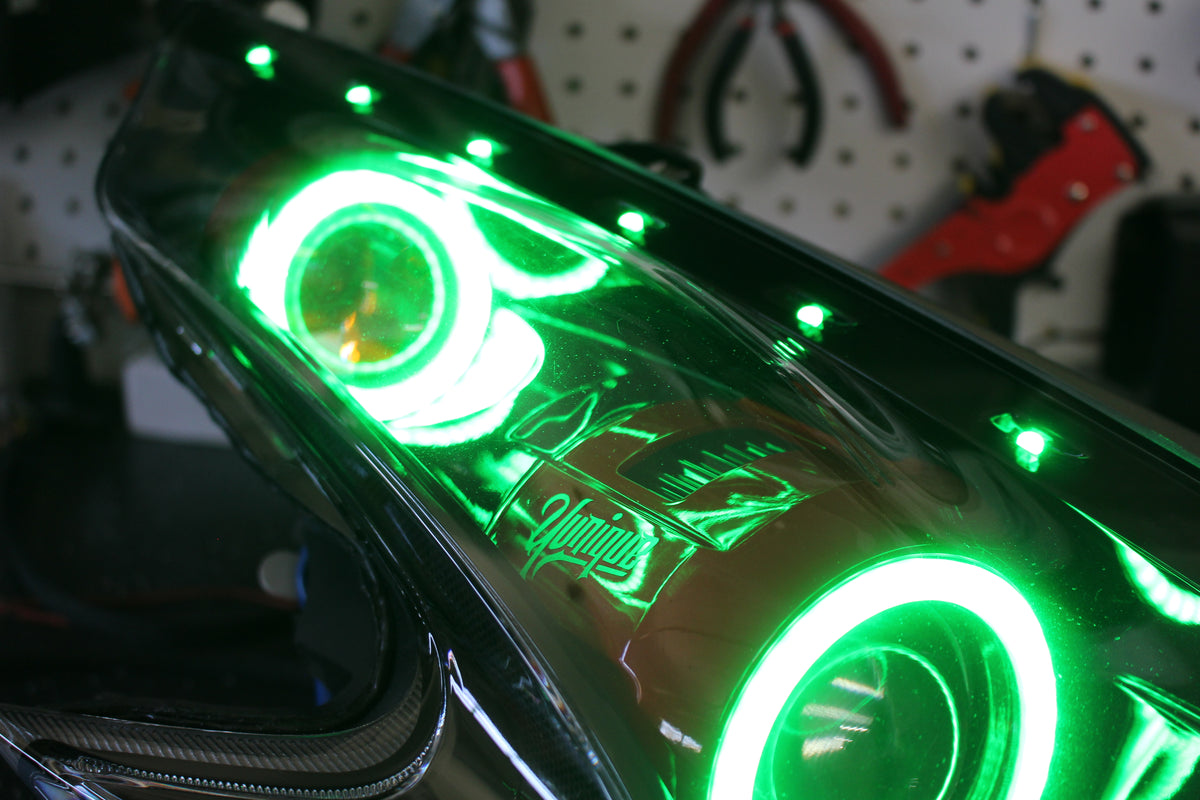 Nissan 370Z custom LED headlights — view 5