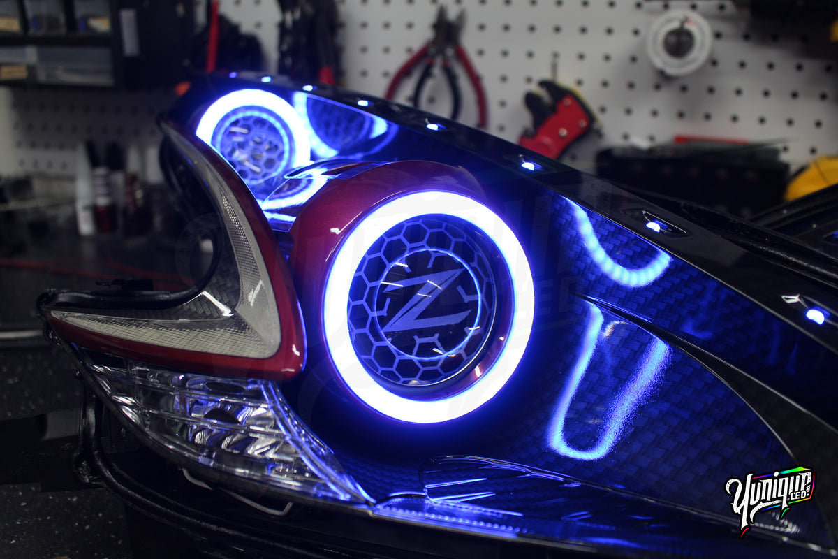 Nissan 370Z custom LED headlights — view 7
