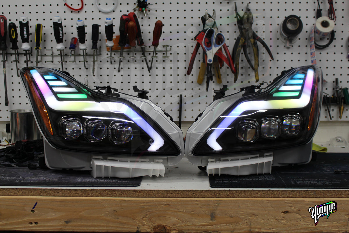 Infiniti G37 Q60 AlphaRex Nova BlueGhozt LED headlights — view 10