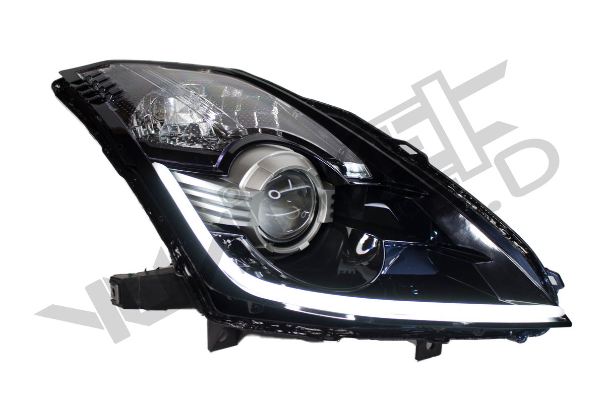 Nissan 350Z Stage 2 RGB Demon Eyez custom LED headlights — view 6