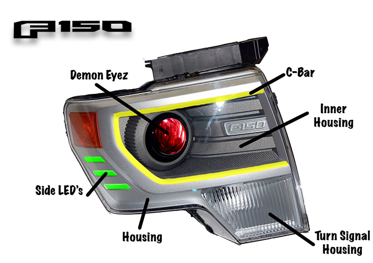 2009-2014 Ford F-150 custom LED headlights
