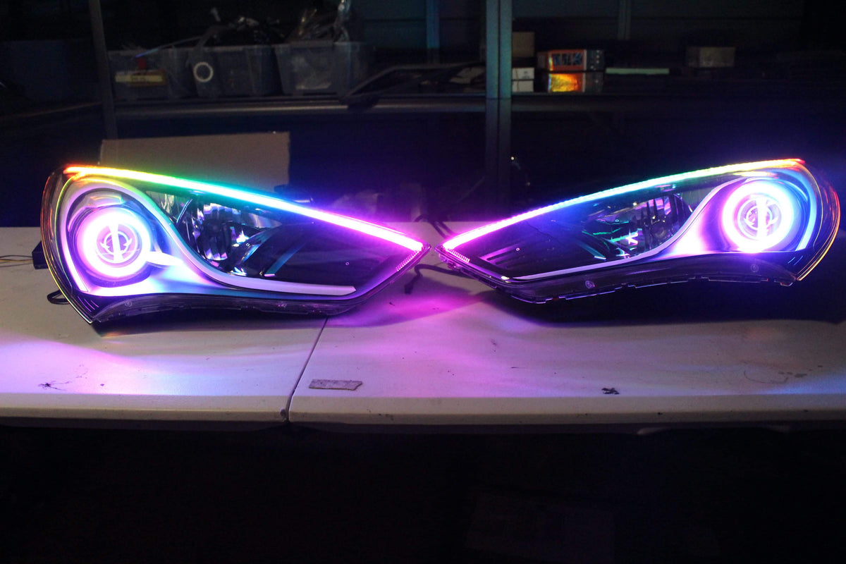 2013-2015 Hyundai Genesis Coupe BlueGhozt Stage 3 LED headlights — view 11