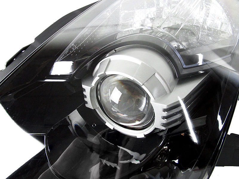 2003-2009 Nissan 350Z DEPO black D2S projector headlights — view 2