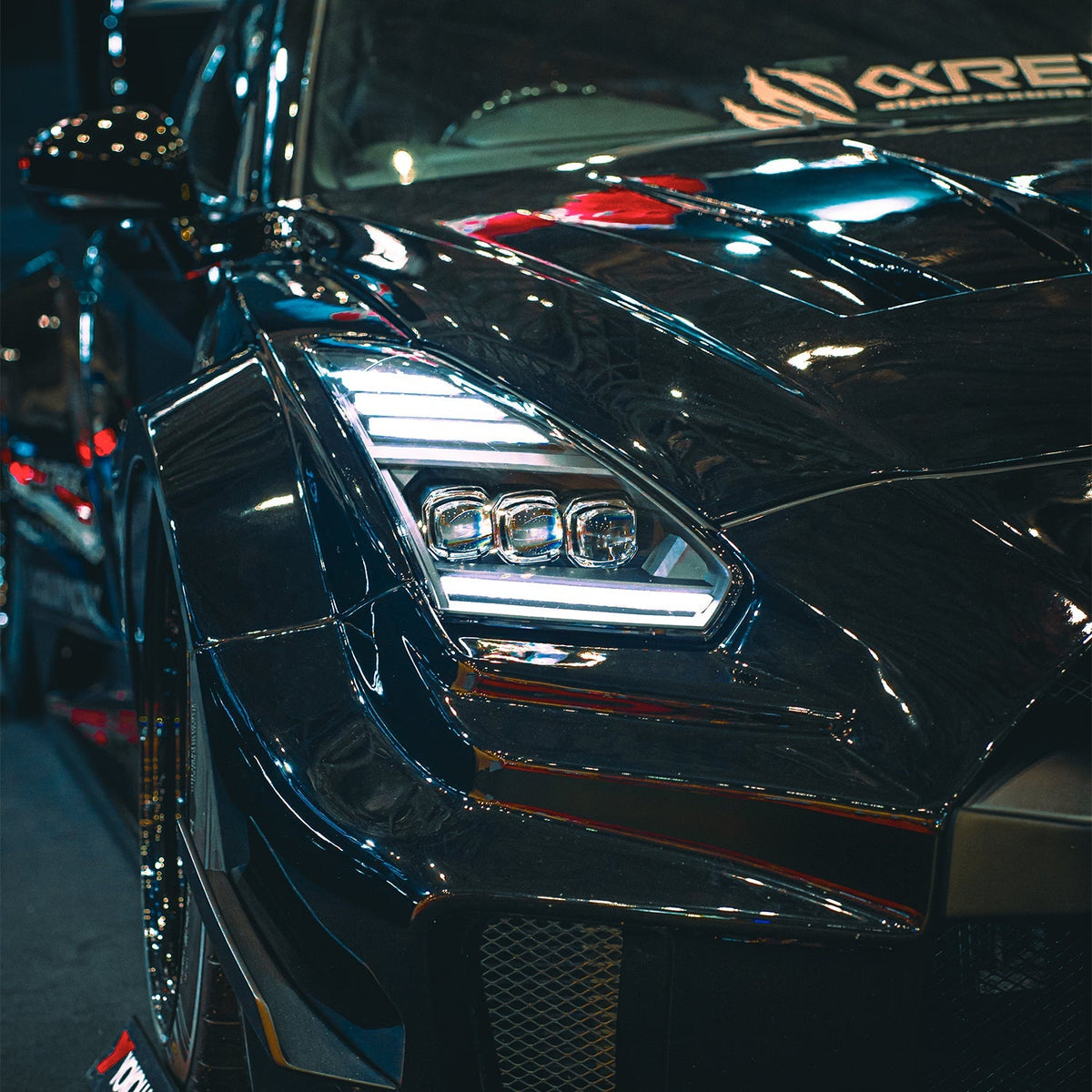 AlphaRex GT-R NOVA headlights - front angle