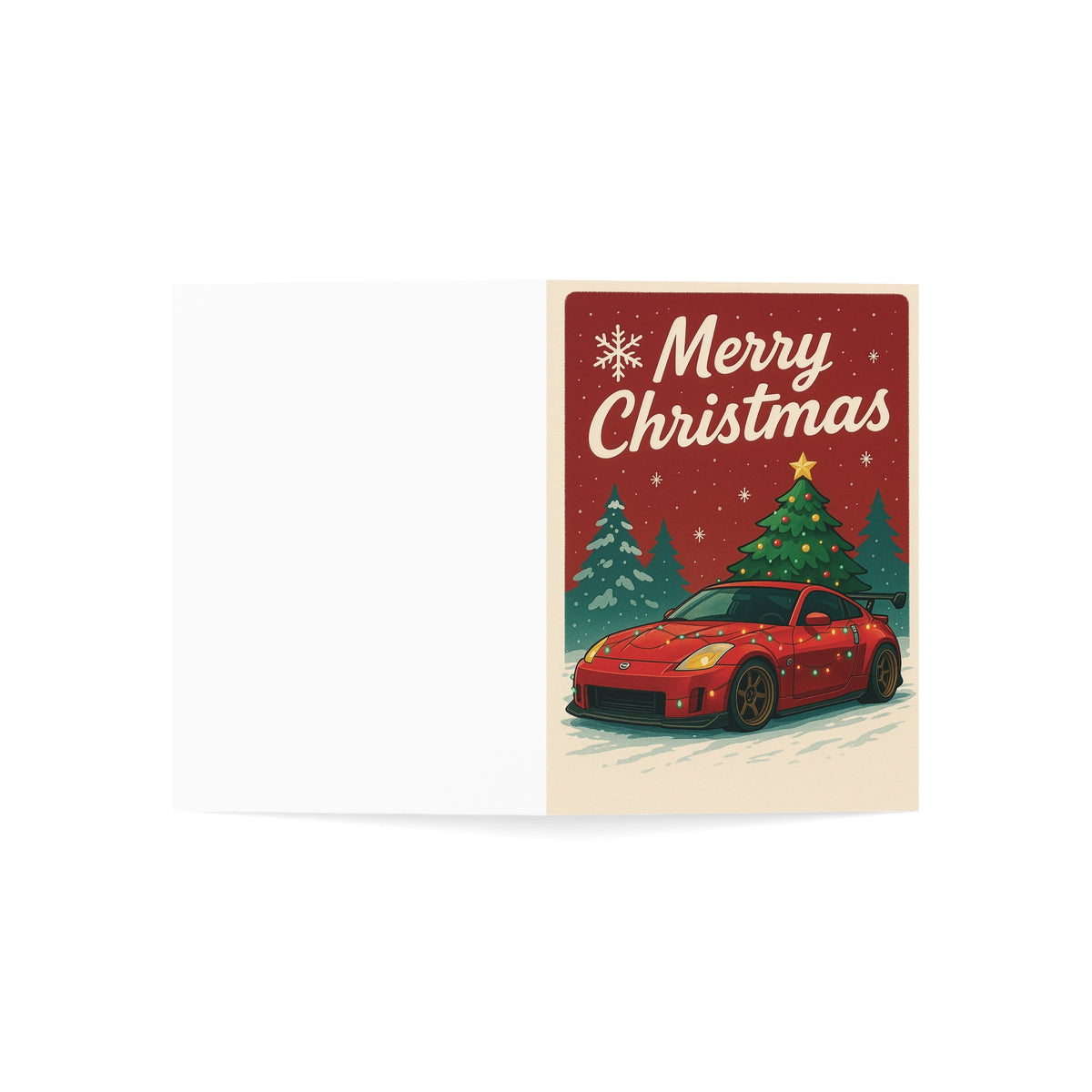 Christmas Nissan 350Z greeting card — view 3