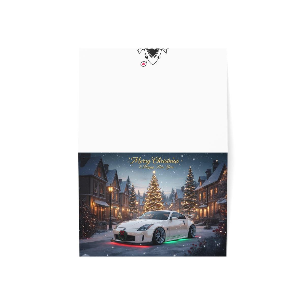 Christmas Nissan 350Z greeting card — view 3