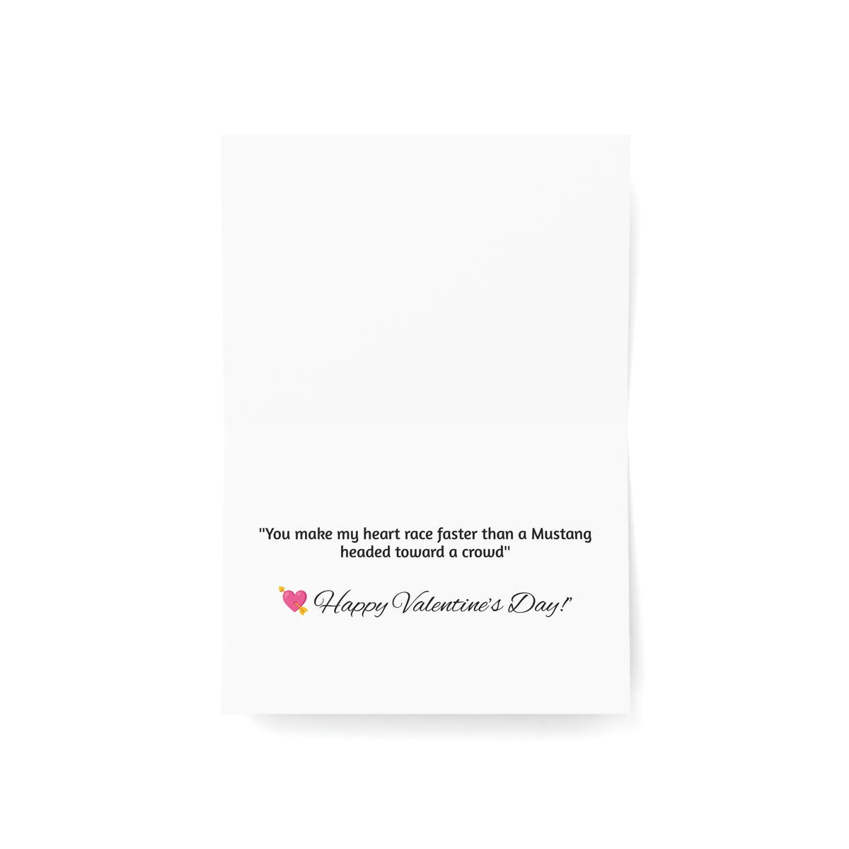Valentine's Day Ford Mustang greeting card — view 4