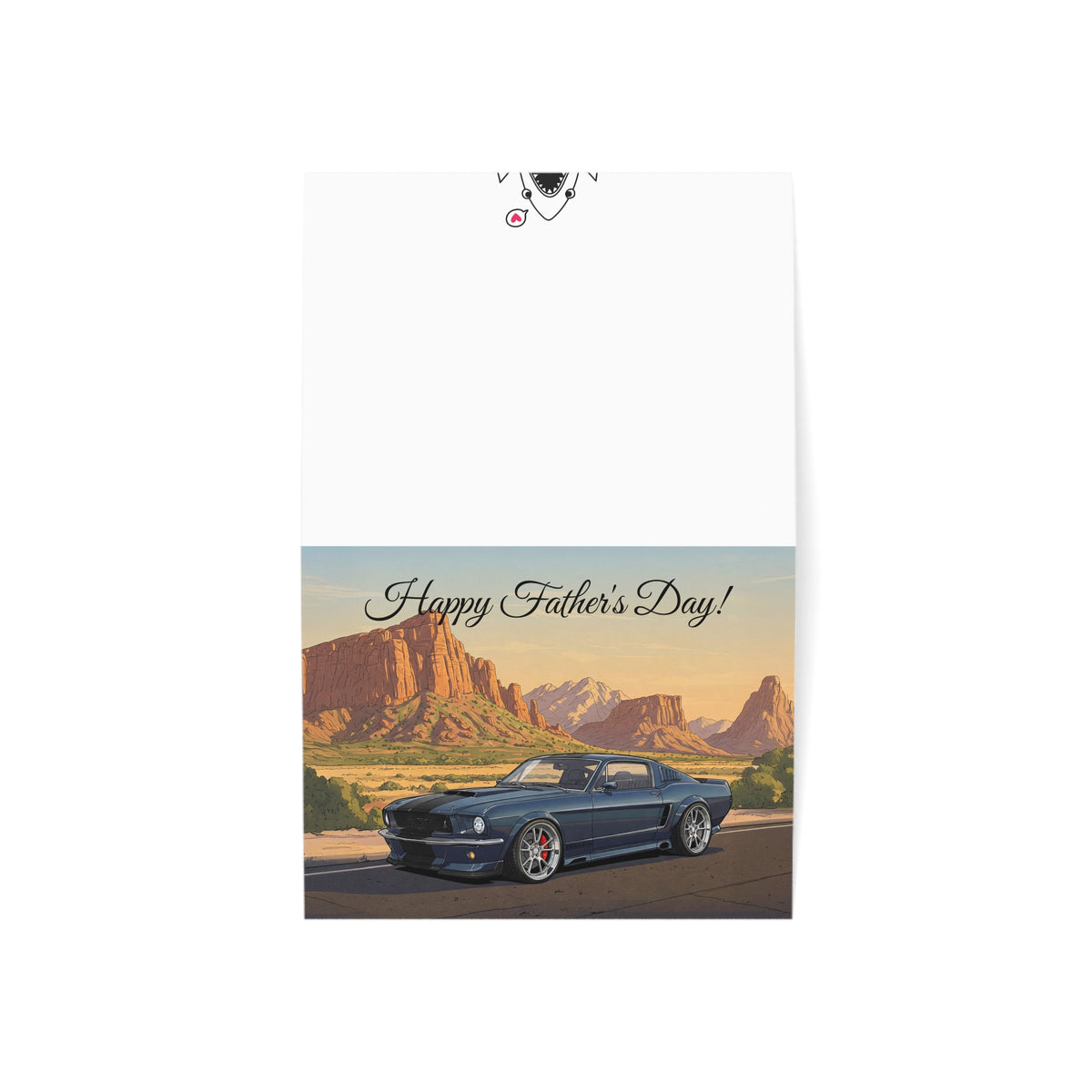 Father's Day Ford Mustang greeting card — view 3