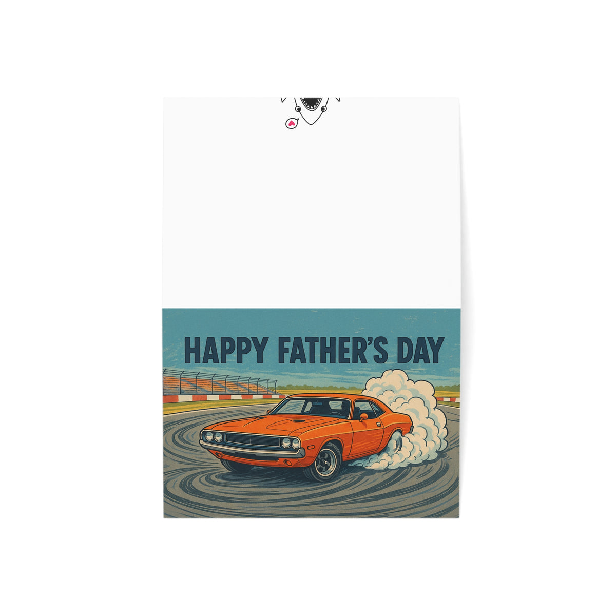 Father's Day Dodge Challenger greeting card — view 3