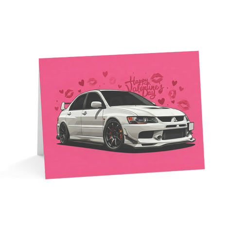 Valentine's Day Mitsubishi Lancer Evo X Greeting Card