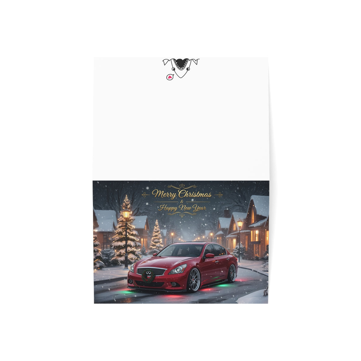 Christmas Infiniti G37 Sedan greeting card — view 3