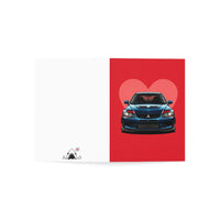 Valentine's Day Mitsubishi Lancer Evo VIII greeting card — view 3